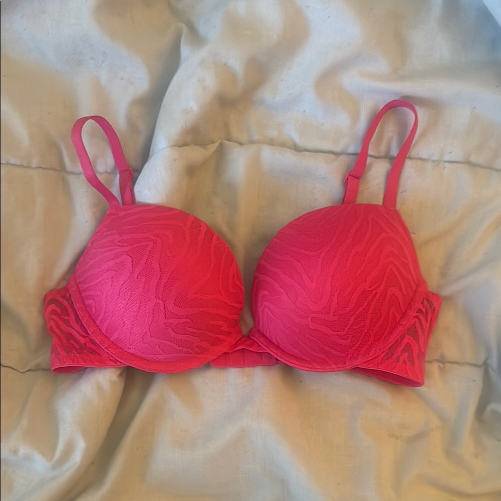 LA SENZA Pink Zebra Print Lace Pushup